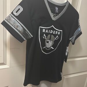 Black Raiders Jersey with Silver Accents